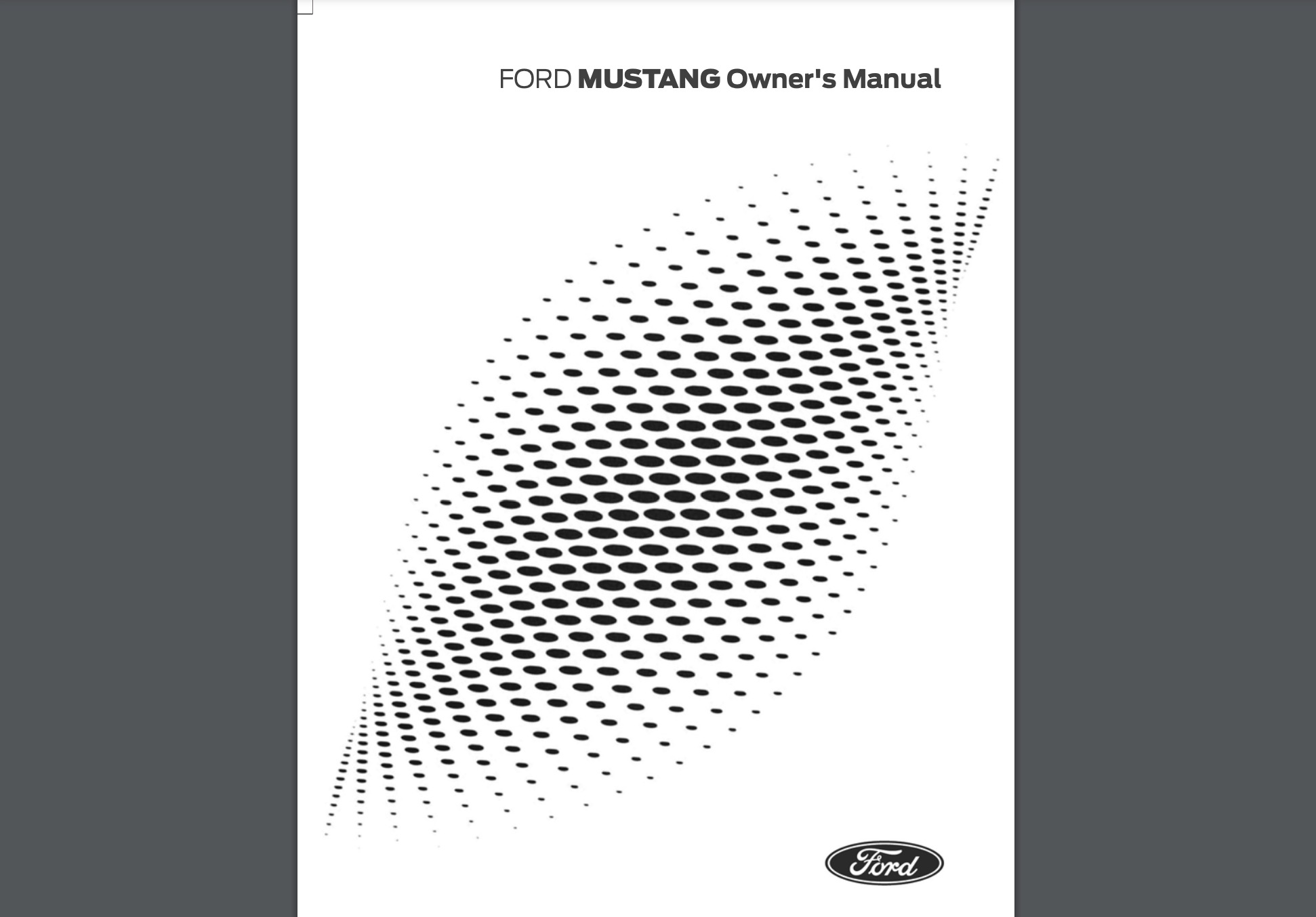 2025 Mustang Owners Manual now available Mustang7G 2024+ S650 Mustang Forum (Dark Horse, GT